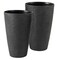 Set of 2 Round Plastic Flower Pots 21 Inch Tall with Drainage Holes